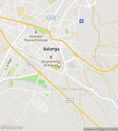 Map of scavenger hunt walking tour for Astorga Arcana: Gaudí to Glory