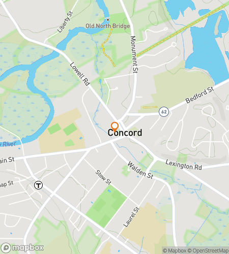 Map of scavenger hunt walking tour for Concord Massachusetts Bar Hunt