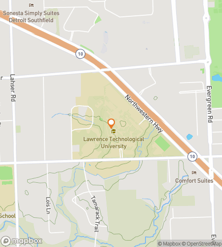 Hartă tur de oraș scavenger hunt pentru Lawrence Technological University Hunt