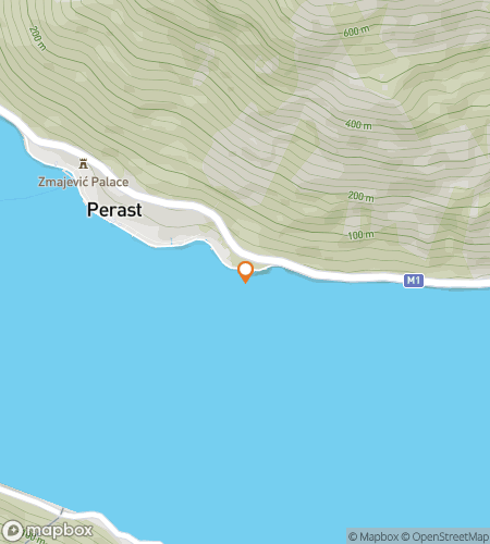 Map of scavenger hunt walking tour for Perast and Found: The Bay of Clues Hunt