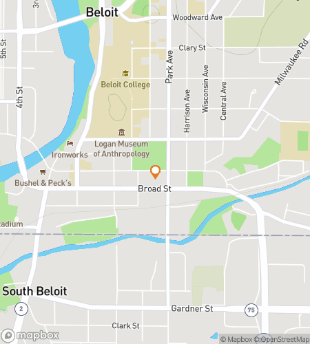 Map of scavenger hunt walking tour for Legends of Beloit