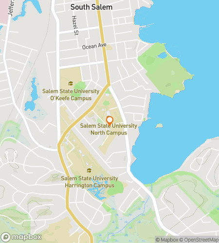 Mapa pěší prohlídky s hledáním pokladů pro Wicked Smart: The Salem State Quest