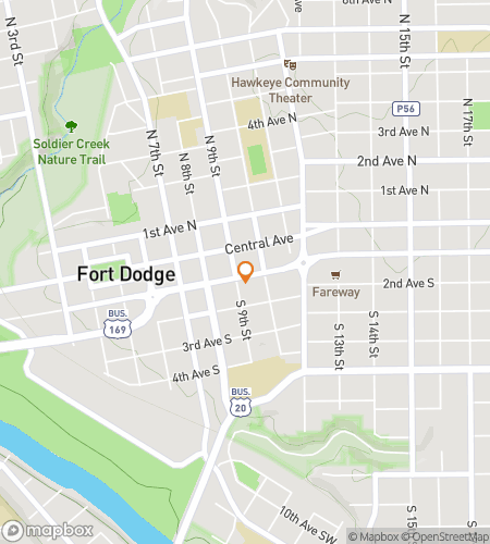 מפת סיור רגלי של חיפוש אחר אוצרות עבור Dodge This&colon; The Frontier Fort Dodge Hunt