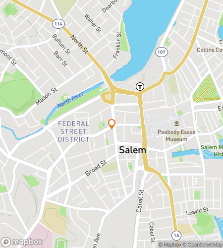 Map of scavenger hunt walking tour for Salem Ghost Hunt Ghost Tour