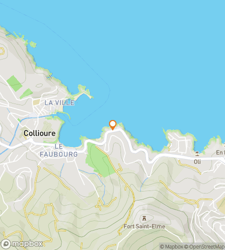 The Collioures Mediterranean Hunt के लिए स्कैवेंजर हंट वॉकिंग टूर का नक्शा
