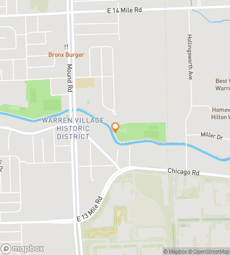 Map of scavenger hunt walking tour for Warren Michigan Wonders & Whimsical Hunts