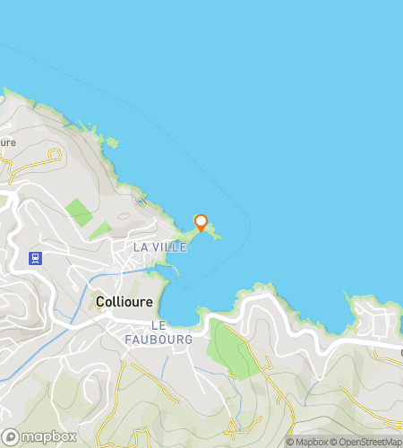 Carte de la visite à pied de la chasse au trésor pour l'aventure de la baie des artistes et du sentier du phare de Collioure