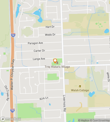 ट्रॉय के डाउनटाउन ट्रेजर ट्रोव के लिए स्कैवेंजर हंट वॉकिंग टूर का नक्शा