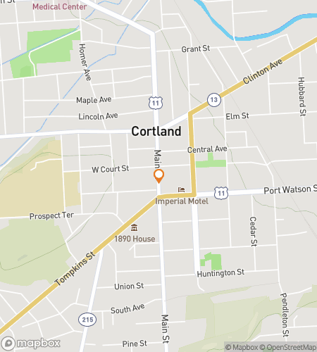 Map of scavenger hunt walking tour for  Cortland scavenger hunt