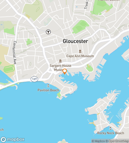 Map of scavenger hunt walking tour for Gloucester Massachusetts Bar Hunt