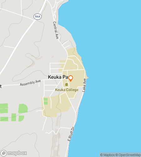 Térkép a kincskereső gyalogostúráról a Wolf Pack Tracks: The Keuka College Hunt