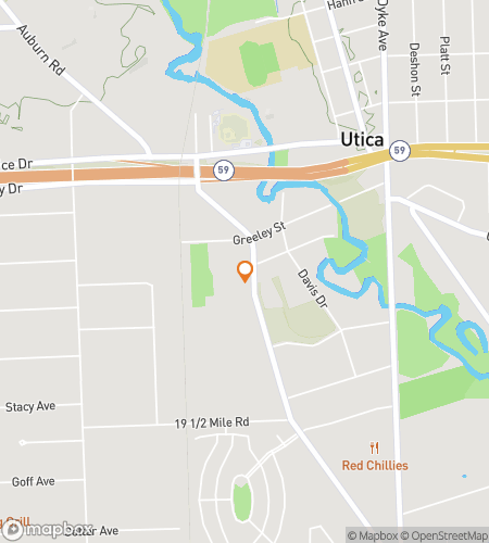 Map of scavenger hunt walking tour for You-Tick-A Box: The Suburban Utica Hunt