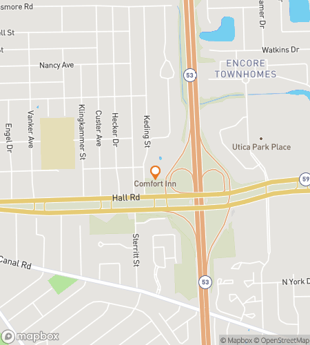 Map of scavenger hunt walking tour for You-Tick-A Box&colon; The Suburban Utica Hunt