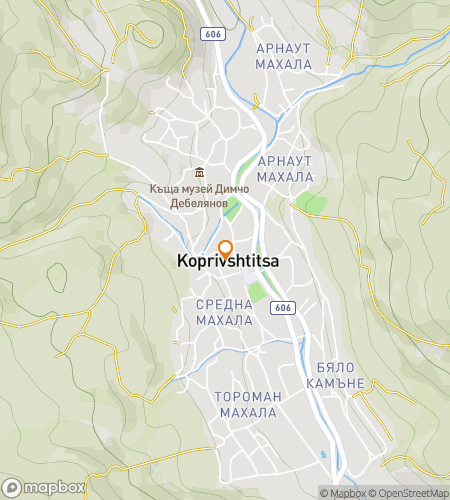 Map of scavenger hunt walking tour for Houses of Heroes: Secrets of Koprivshtitsa