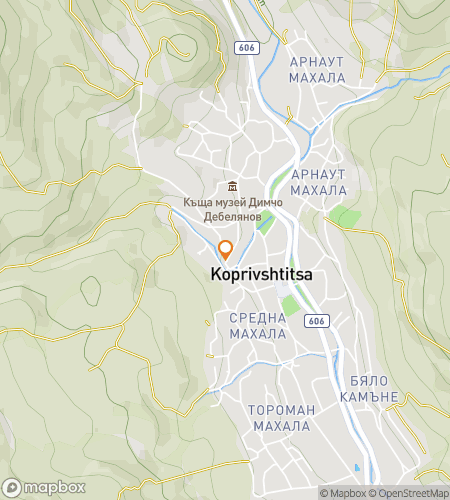 Map of scavenger hunt walking tour for Koprivshtitsa Memory & Meaning Adventure