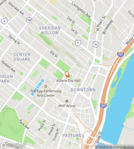 Map of scavenger hunt walking tour for Albanys Empire State Of Mind