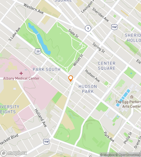 Map of scavenger hunt walking tour for Albanys Abuzz