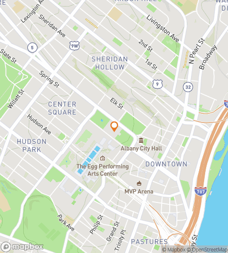 Map of scavenger hunt walking tour for Downtown, Albany Ghost Tour