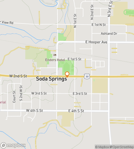 Térkép a kincsvadászat sétatúrához a Soda Springs Soiree Kincsvadászathoz