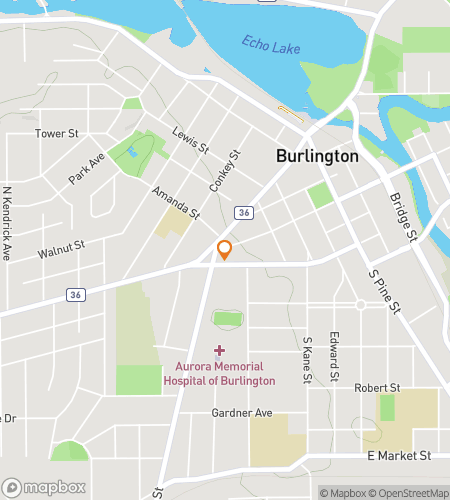 Map of scavenger hunt walking tour for Burlington Scavenger Hunt