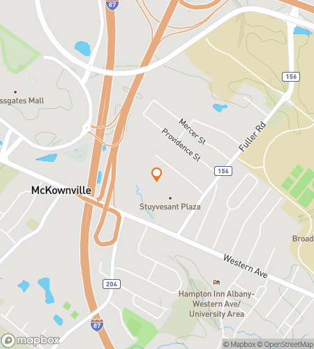 Map of scavenger hunt walking tour for Purple Pathways Hunt at UAlbany