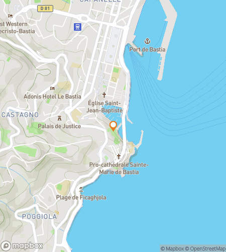 Mapa pěší prohlídky s hrou na lov špehů pro Bastia‘s Bountiful Bonanza Hunt