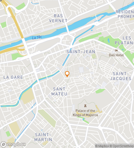 Map of scavenger hunt walking tour for Pebbles, Gates & Republic: The Perpignan Hunt