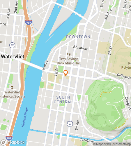 Map of scavenger hunt walking tour for Troy scavenger hunt