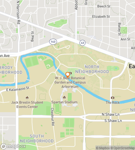 Hartă tur de oraș tip scavenger hunt pentru The East Lansing Escapade