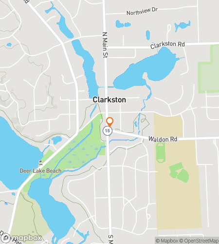 Map of scavenger hunt walking tour for Village of Clarkston Scavenger Hunt