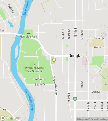 Mapa pěší prohlídky scavenger hunt Douglas Downtown Jackalope Jaunt