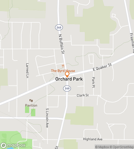 Map of scavenger hunt walking tour for Orchard Park Tailgate Tales & Local Flavor Quest