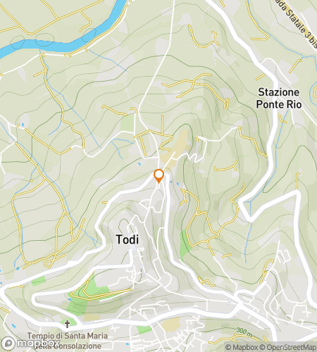 Mapa spacerowej wycieczki z polowaniem na &lstrok;owc&eogon; "Szepty Umbrii&colon; Odkrywanie Todi"