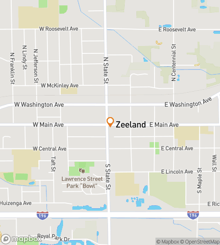 Map of scavenger hunt walking tour for Zeeland Scavenger Hunt