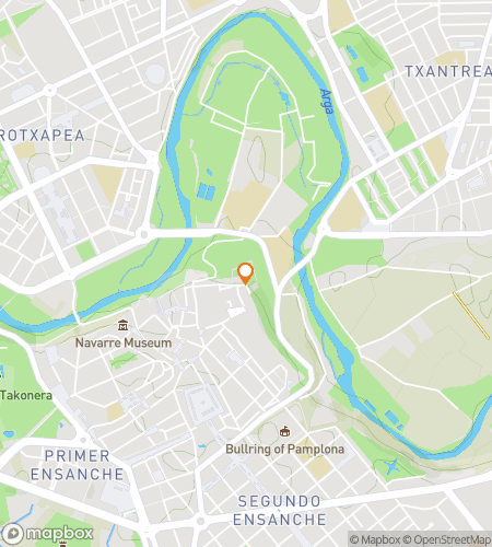 Map of scavenger hunt walking tour for Pamplona Old Town Gates & Gothic Grandeur Adventure