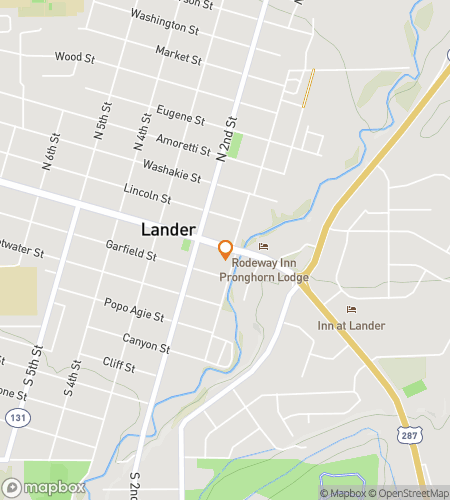 Map of scavenger hunt walking tour for  Lander scavenger hunt