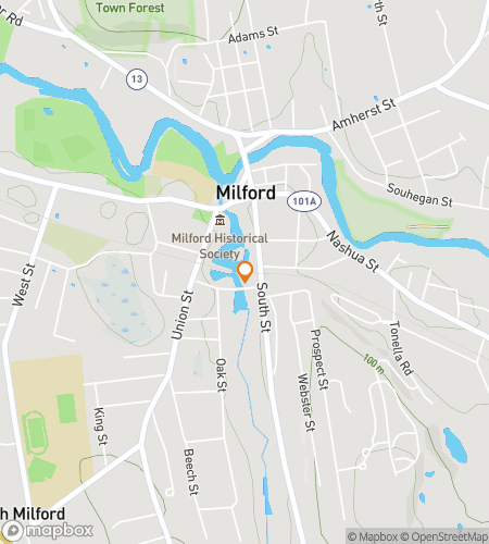 Map of scavenger hunt walking tour for A Mile-Full of Fun in Milford