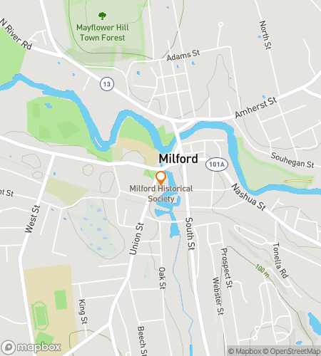 Map of scavenger hunt walking tour for Milford Parks&comma; Pride&comma; and Heritage Hunt