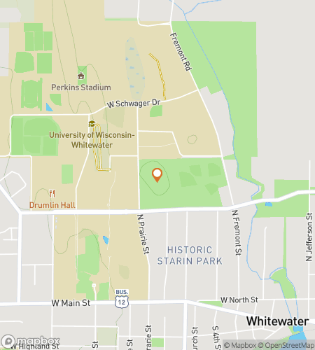 Carte du circuit de chasse au tr&eacute;sor &agrave; pied pour l'aventure Gateway de Whitewater Kettle Moraine