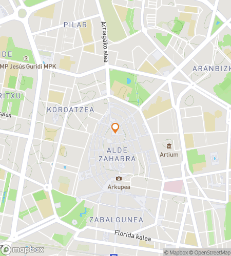 Kaart van de speurtocht wandelroute voor Gasteiz de Dag&colon; Clues in de Groene Hoofdstad