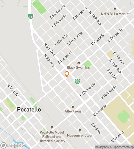 Map of scavenger hunt walking tour for Pocatello Bar Crawl