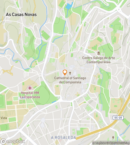 Map of scavenger hunt walking tour for The Architectural Beauty of Santiago