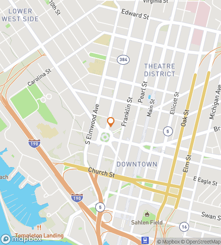 Downtown Buffalo Hayalet Turu için hazine avı yürüyüş turu haritası