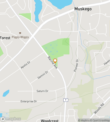 Map of scavenger hunt walking tour for Muskego&colon; Park Here