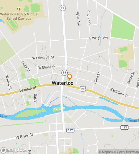 Map of scavenger hunt walking tour for Waterloo Wonders & Whimsy Hunt