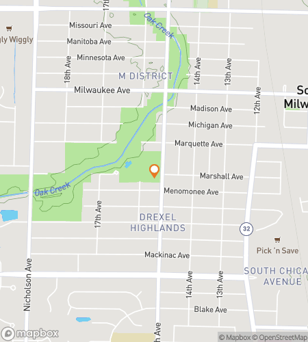 מפת סיור רגלי לחיפוש אוצר בסאות' מילווקי