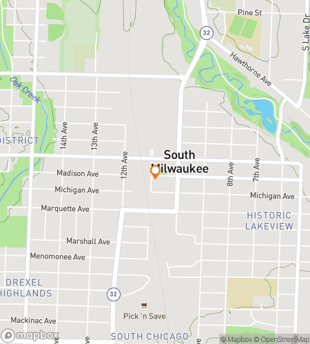 خريطة جولة المشي في البحث عن الكنز لمغامرة مشي ميلووكي ودحرجتها&colon; مطاردة ساوث ميلووكي الحيوية