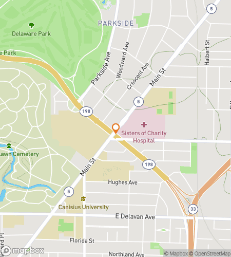 Map of scavenger hunt walking tour for Griffin’s Trail: Canisius University