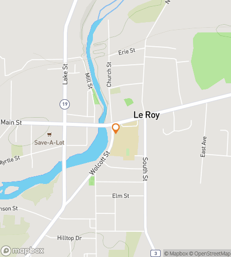 Map of scavenger hunt walking tour for Le Roy‘s Jell-O Jamboree Hunt