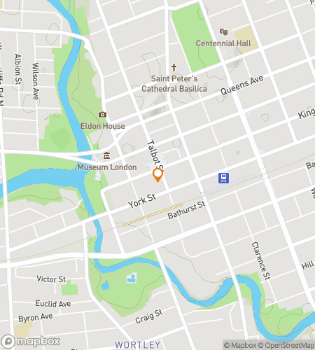 מפת סיור רגלי של חיפוש אוצרות עבור London Ontario Bar Hunt